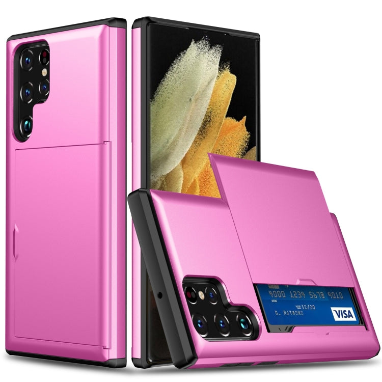 Shockproof Armor Phone Case with Card Slot, For Samsung Galaxy S22 5G, For Samsung Galaxy S22+ 5G, For Samsung Galaxy S22 Ultra 5G