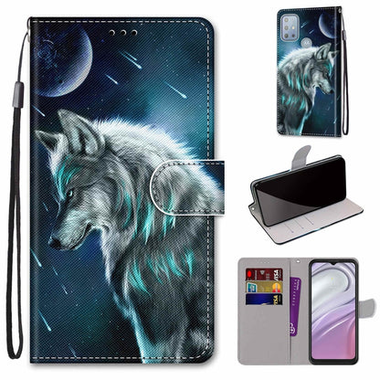 Coloured Drawing Cross Texture Horizontal Flip Leather Phone Case with Holder & Card Slots & Wallet & Lanyard, For Motorola Moto G10/G20/G30, For Xiaomi Redmi Note 11