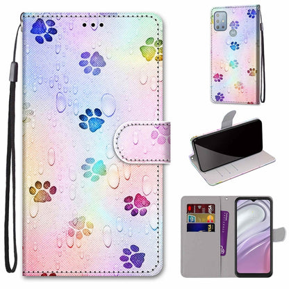Coloured Drawing Cross Texture Horizontal Flip Leather Phone Case with Holder & Card Slots & Wallet & Lanyard, For Motorola Moto G10/G20/G30, For Xiaomi Redmi Note 11