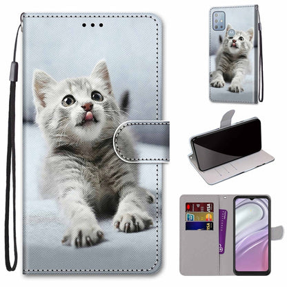 Coloured Drawing Cross Texture Horizontal Flip Leather Phone Case with Holder & Card Slots & Wallet & Lanyard, For Motorola Moto G10/G20/G30, For Xiaomi Redmi Note 11