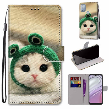 Coloured Drawing Cross Texture Horizontal Flip Leather Phone Case with Holder & Card Slots & Wallet & Lanyard, For Motorola Moto G10/G20/G30, For Xiaomi Redmi Note 11
