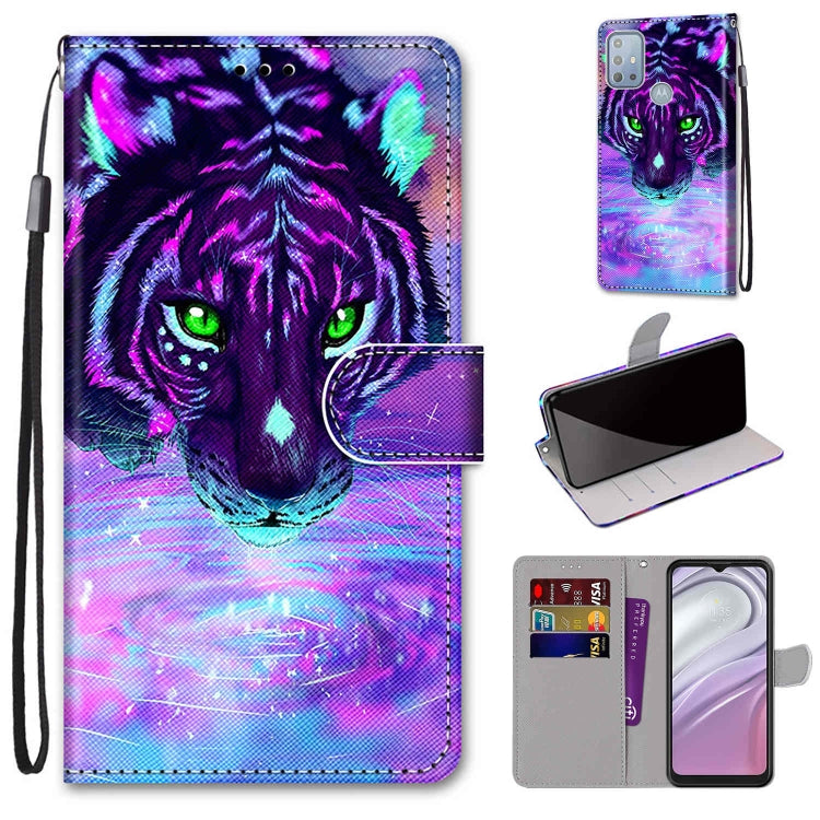Coloured Drawing Cross Texture Horizontal Flip Leather Phone Case with Holder & Card Slots & Wallet & Lanyard, For Motorola Moto G10/G20/G30, For Xiaomi Redmi Note 11