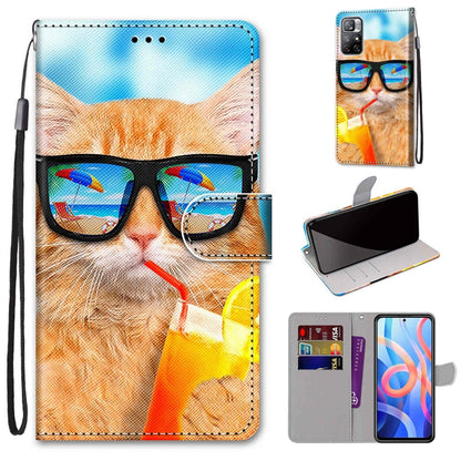 Coloured Drawing Cross Texture Horizontal Flip Leather Phone Case with Holder & Card Slots & Wallet & Lanyard, For Motorola Moto G10/G20/G30, For Xiaomi Redmi Note 11