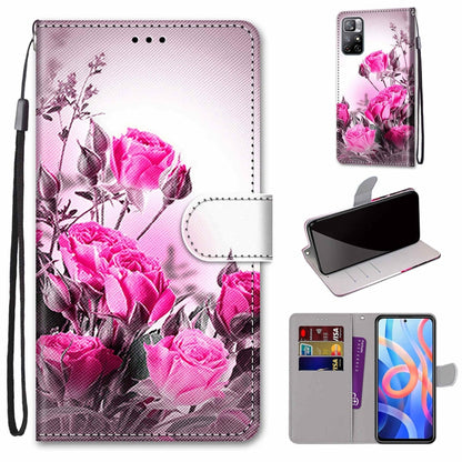 Coloured Drawing Cross Texture Horizontal Flip Leather Phone Case with Holder & Card Slots & Wallet & Lanyard, For Motorola Moto G10/G20/G30, For Xiaomi Redmi Note 11