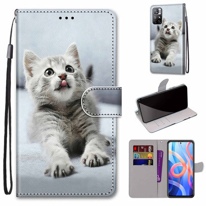 Coloured Drawing Cross Texture Horizontal Flip Leather Phone Case with Holder & Card Slots & Wallet & Lanyard, For Motorola Moto G10/G20/G30, For Xiaomi Redmi Note 11