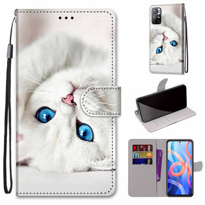 Coloured Drawing Cross Texture Horizontal Flip Leather Phone Case with Holder & Card Slots & Wallet & Lanyard, For Motorola Moto G10/G20/G30, For Xiaomi Redmi Note 11