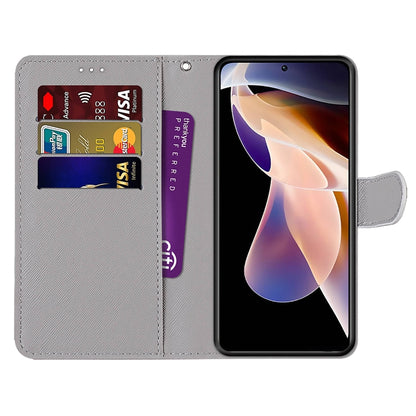Coloured Drawing Cross Texture Horizontal Flip Leather Phone Case with Holder & Card Slots & Wallet & Lanyard, For Xiaomi Redmi Note 11 Pro/11 Pro+, For Nokia C01 Plus