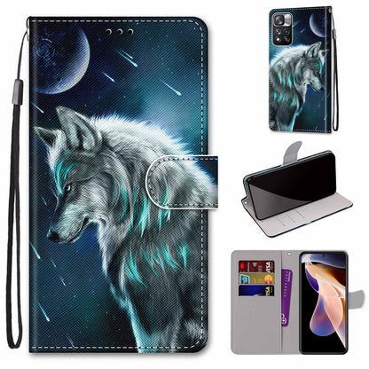 Coloured Drawing Cross Texture Horizontal Flip Leather Phone Case with Holder & Card Slots & Wallet & Lanyard, For Xiaomi Redmi Note 11 Pro/11 Pro+, For Nokia C01 Plus