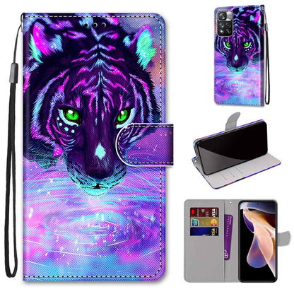 Coloured Drawing Cross Texture Horizontal Flip Leather Phone Case with Holder & Card Slots & Wallet & Lanyard, For Xiaomi Redmi Note 11 Pro/11 Pro+, For Nokia C01 Plus