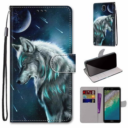 Coloured Drawing Cross Texture Horizontal Flip Leather Phone Case with Holder & Card Slots & Wallet & Lanyard, For Xiaomi Redmi Note 11 Pro/11 Pro+, For Nokia C01 Plus