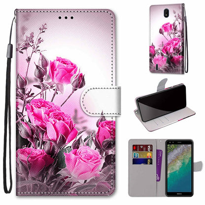 Coloured Drawing Cross Texture Horizontal Flip Leather Phone Case with Holder & Card Slots & Wallet & Lanyard, For Xiaomi Redmi Note 11 Pro/11 Pro+, For Nokia C01 Plus