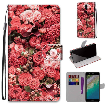 Coloured Drawing Cross Texture Horizontal Flip Leather Phone Case with Holder & Card Slots & Wallet & Lanyard, For Xiaomi Redmi Note 11 Pro/11 Pro+, For Nokia C01 Plus