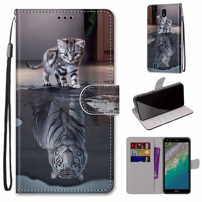 Coloured Drawing Cross Texture Horizontal Flip Leather Phone Case with Holder & Card Slots & Wallet & Lanyard, For Xiaomi Redmi Note 11 Pro/11 Pro+, For Nokia C01 Plus