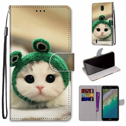 Coloured Drawing Cross Texture Horizontal Flip Leather Phone Case with Holder & Card Slots & Wallet & Lanyard, For Xiaomi Redmi Note 11 Pro/11 Pro+, For Nokia C01 Plus