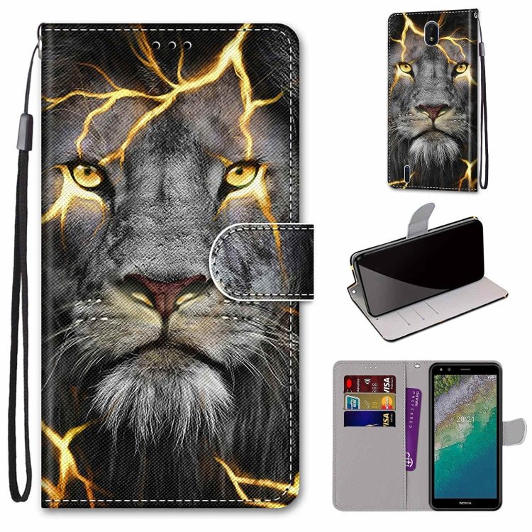 Coloured Drawing Cross Texture Horizontal Flip Leather Phone Case with Holder & Card Slots & Wallet & Lanyard, For Xiaomi Redmi Note 11 Pro/11 Pro+, For Nokia C01 Plus