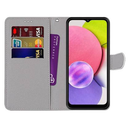 Coloured Drawing Cross Texture Horizontal Flip Leather Phone Case with Holder & Card Slots & Wallet & Lanyard, For Samsung Galaxy A03s 166mm Version, For Samsung Galaxy A13 4G
