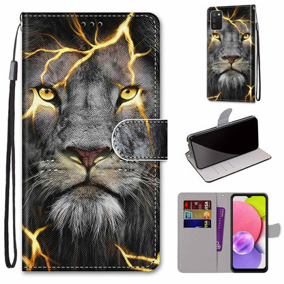 Coloured Drawing Cross Texture Horizontal Flip Leather Phone Case with Holder & Card Slots & Wallet & Lanyard, For Samsung Galaxy A03s 166mm Version, For Samsung Galaxy A13 4G