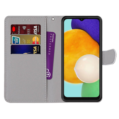 Coloured Drawing Cross Texture Horizontal Flip Leather Phone Case with Holder & Card Slots & Wallet & Lanyard, For Samsung Galaxy A13 5G, For Samsung Galaxy A33 5G