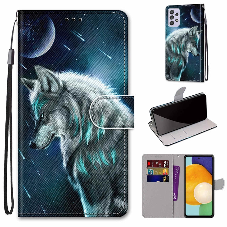Coloured Drawing Cross Texture Horizontal Flip Leather Phone Case with Holder & Card Slots & Wallet & Lanyard, For Samsung Galaxy A13 5G, For Samsung Galaxy A33 5G