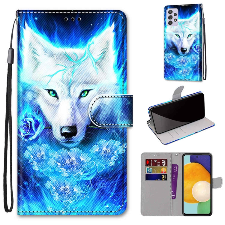 Coloured Drawing Cross Texture Horizontal Flip Leather Phone Case with Holder & Card Slots & Wallet & Lanyard, For Samsung Galaxy A13 5G, For Samsung Galaxy A33 5G