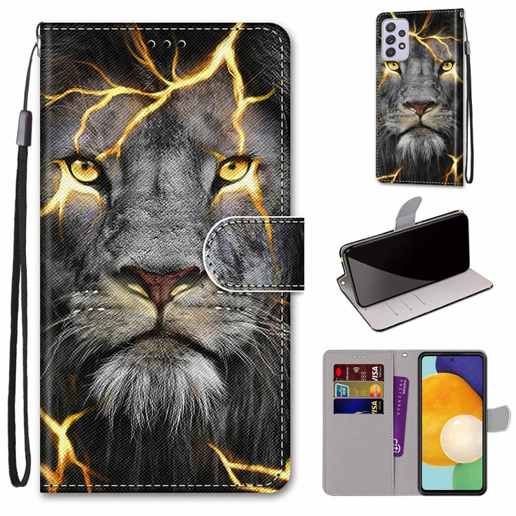 Coloured Drawing Cross Texture Horizontal Flip Leather Phone Case with Holder & Card Slots & Wallet & Lanyard, For Samsung Galaxy A13 5G, For Samsung Galaxy A33 5G