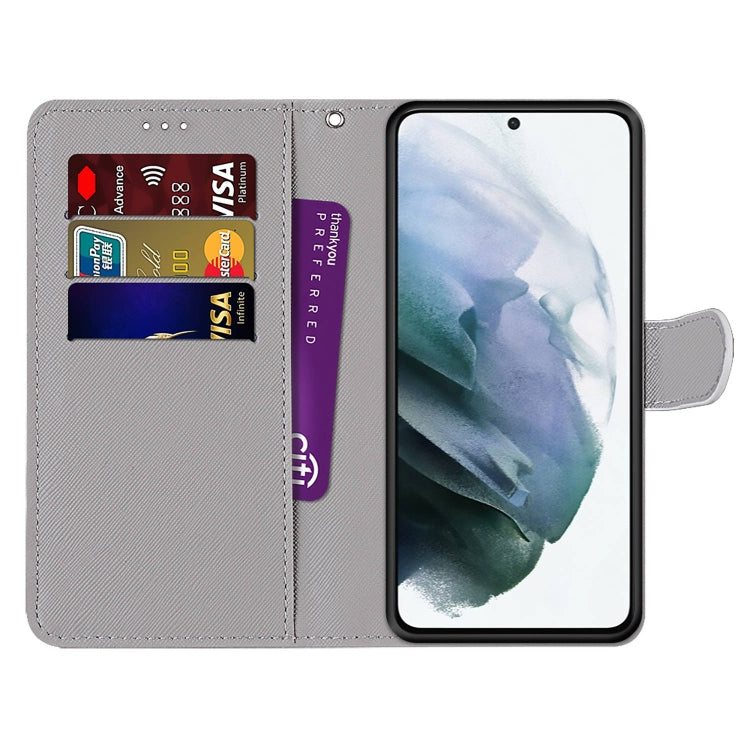 Coloured Drawing Cross Texture Horizontal Flip Leather Phone Case with Holder & Card Slots & Wallet & Lanyard, For Samsung Galaxy S22 5G, For Samsung Galaxy S22+ 5G