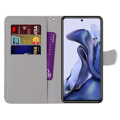 Coloured Drawing Cross Texture Horizontal Flip Leather Phone Case with Holder & Card Slots & Wallet & Lanyard, For Xiaomi 11T / 11T Pro, For Samsung Galaxy A03 Core