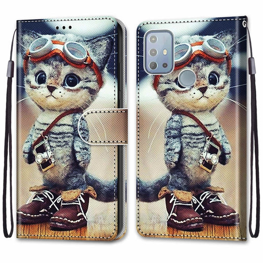 Coloured Drawing Cross Texture Horizontal Flip PU Phone Leather Case with Holder & Card Slots & Wallet & Lanyard(Colorful Layer, For Motorola Moto G10 / G20 / G30, For Xiaomi Redmi Note 11