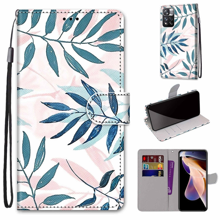 Coloured Drawing Cross Texture Horizontal Flip PU Phone Leather Case with Holder & Card Slots & Wallet & Lanyard(Colorful Layer, For Xiaomi Redmi Note 11 Pro / 11 Pro+ Global, For Xiaomi Mi 11T / 11T Pro