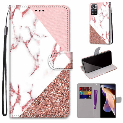 Coloured Drawing Cross Texture Horizontal Flip PU Phone Leather Case with Holder & Card Slots & Wallet & Lanyard(Colorful Layer, For Xiaomi Redmi Note 11 Pro / 11 Pro+ Global, For Xiaomi Mi 11T / 11T Pro