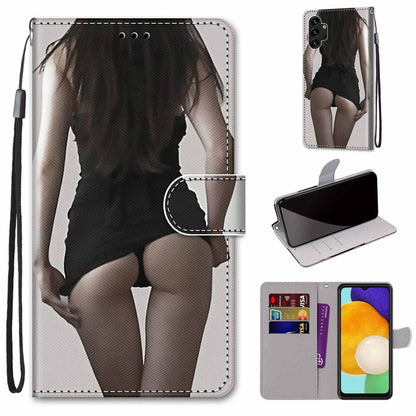 Coloured Drawing Cross Texture Horizontal Flip PU Phone Leather Case with Holder & Card Slots & Wallet & Lanyard(Colorful Layer, For Samsung Galaxy A13 4G, For Samsung Galaxy A13 5G