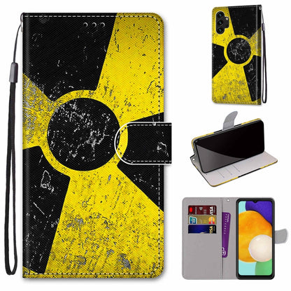 Coloured Drawing Cross Texture Horizontal Flip PU Phone Leather Case with Holder & Card Slots & Wallet & Lanyard(Colorful Layer, For Samsung Galaxy A13 4G, For Samsung Galaxy A13 5G