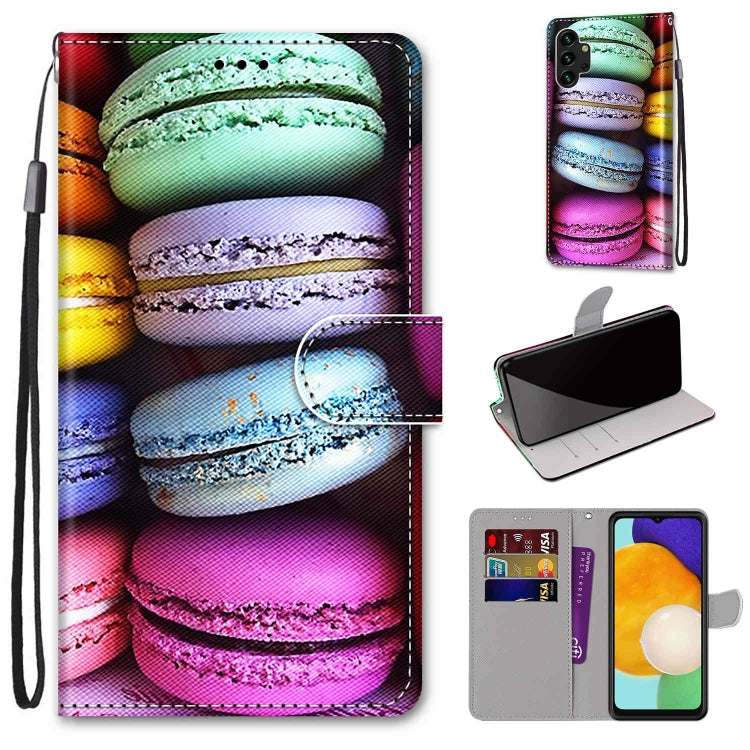 Coloured Drawing Cross Texture Horizontal Flip PU Phone Leather Case with Holder & Card Slots & Wallet & Lanyard(Colorful Layer, For Samsung Galaxy A13 4G, For Samsung Galaxy A13 5G