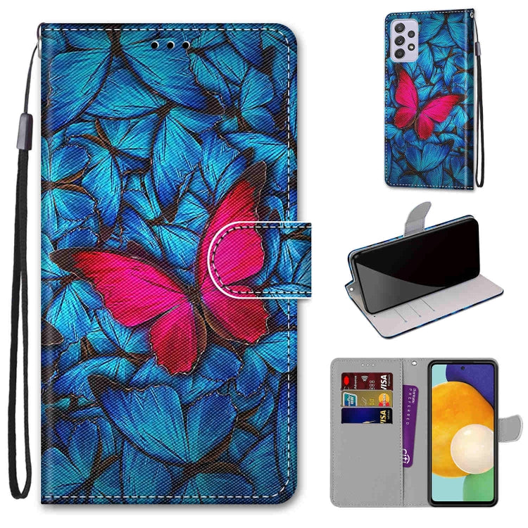 Coloured Drawing Cross Texture Horizontal Flip PU Phone Leather Case with Holder & Card Slots & Wallet & Lanyard(Colorful Layer, For Samsung Galaxy A33 5G, For Samsung Galaxy A53 5G Global