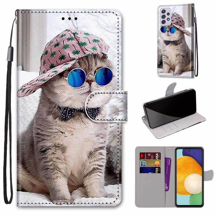 Coloured Drawing Cross Texture Horizontal Flip PU Phone Leather Case with Holder & Card Slots & Wallet & Lanyard(Colorful Layer, For Samsung Galaxy A33 5G, For Samsung Galaxy A53 5G Global