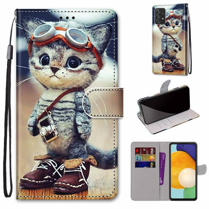Coloured Drawing Cross Texture Horizontal Flip PU Phone Leather Case with Holder & Card Slots & Wallet & Lanyard(Colorful Layer, For Samsung Galaxy A33 5G, For Samsung Galaxy A53 5G Global