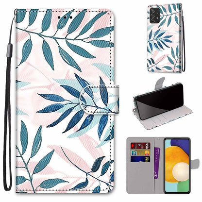 Coloured Drawing Cross Texture Horizontal Flip PU Phone Leather Case with Holder & Card Slots & Wallet & Lanyard(Colorful Layer, For Samsung Galaxy A33 5G, For Samsung Galaxy A53 5G Global
