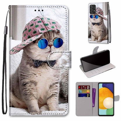 Coloured Drawing Cross Texture Horizontal Flip PU Phone Leather Case with Holder & Card Slots & Wallet & Lanyard(Colorful Layer, For Samsung Galaxy A33 5G, For Samsung Galaxy A53 5G Global