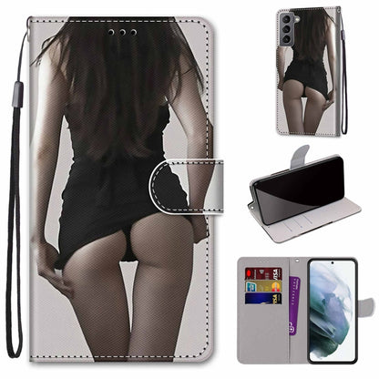 Coloured Drawing Cross Texture Horizontal Flip PU Phone Leather Case with Holder & Card Slots & Wallet & Lanyard(Colorful Layer, For Samsung Galaxy M52 5G, For Samsung Galaxy S22 5G