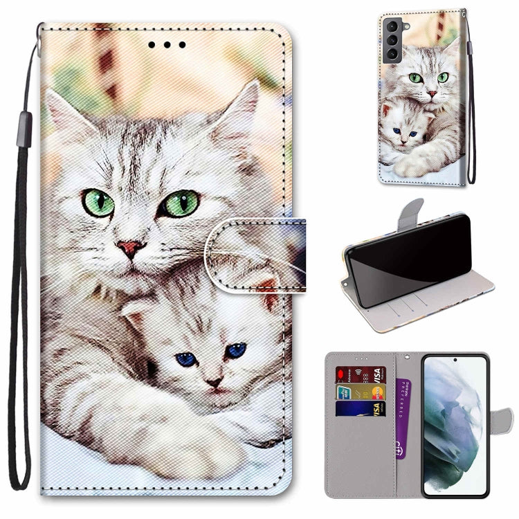Coloured Drawing Cross Texture Horizontal Flip PU Phone Leather Case with Holder & Card Slots & Wallet & Lanyard(Colorful Layer, For Samsung Galaxy M52 5G, For Samsung Galaxy S22 5G