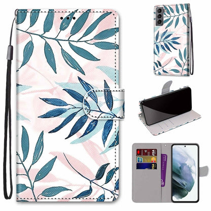 Coloured Drawing Cross Texture Horizontal Flip PU Phone Leather Case with Holder & Card Slots & Wallet & Lanyard(Colorful Layer, For Samsung Galaxy M52 5G, For Samsung Galaxy S22 5G
