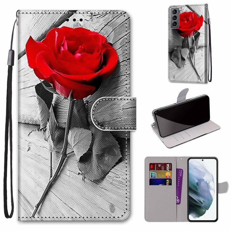 Coloured Drawing Cross Texture Horizontal Flip PU Phone Leather Case with Holder & Card Slots & Wallet & Lanyard(Colorful Layer, For Samsung Galaxy M52 5G, For Samsung Galaxy S22 5G