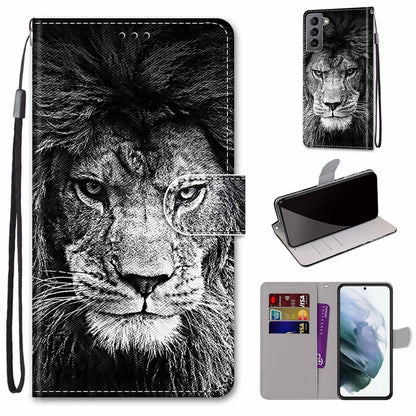 Coloured Drawing Cross Texture Horizontal Flip PU Phone Leather Case with Holder & Card Slots & Wallet & Lanyard(Colorful Layer, For Samsung Galaxy M52 5G, For Samsung Galaxy S22 5G