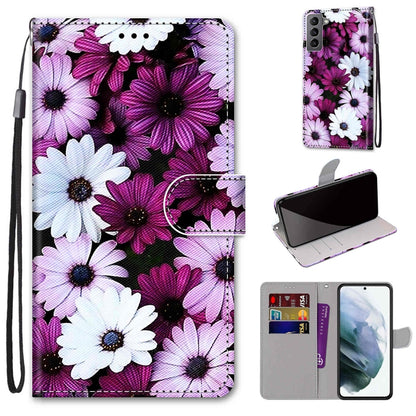 Coloured Drawing Cross Texture Horizontal Flip PU Phone Leather Case with Holder & Card Slots & Wallet & Lanyard(Colorful Layer, For Samsung Galaxy M52 5G, For Samsung Galaxy S22 5G