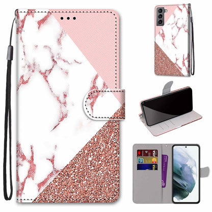 Coloured Drawing Cross Texture Horizontal Flip PU Phone Leather Case with Holder & Card Slots & Wallet & Lanyard(Colorful Layer, For Samsung Galaxy M52 5G, For Samsung Galaxy S22 5G