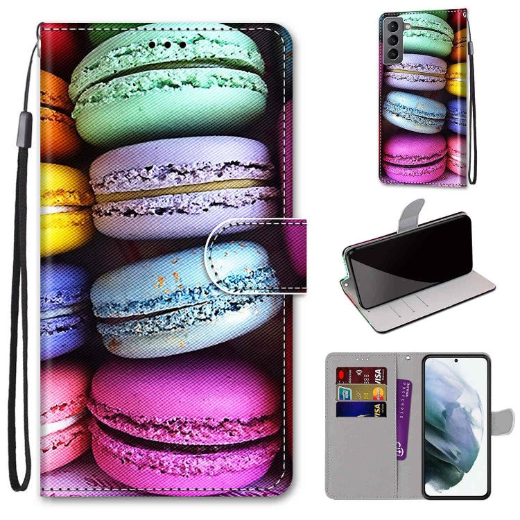 Coloured Drawing Cross Texture Horizontal Flip PU Phone Leather Case with Holder & Card Slots & Wallet & Lanyard(Colorful Layer, For Samsung Galaxy M52 5G, For Samsung Galaxy S22 5G