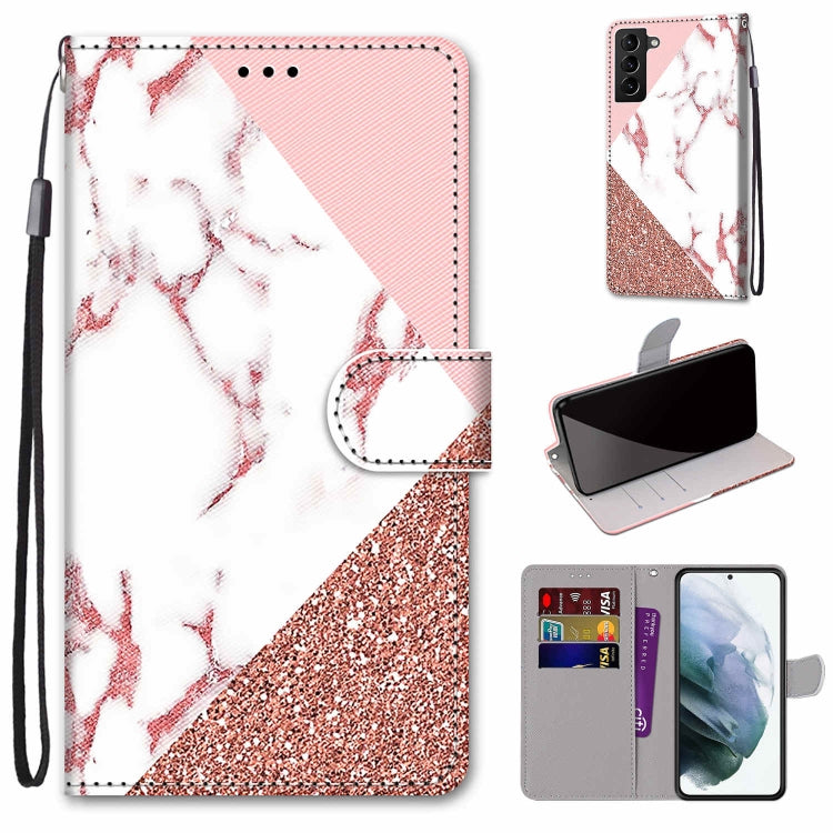 Coloured Drawing Cross Texture Horizontal Flip PU Phone Leather Case with Holder & Card Slots & Wallet & Lanyard(Colorful Layer, For Samsung Galaxy S22+ 5G, For Samsung Galaxy S22 Ultra 5G