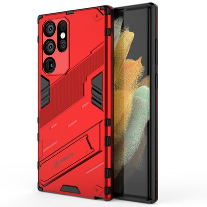 Punk Armor 2 in 1 PC + TPU Shockproof Phone Case with Invisible Holder, For Samsung Galaxy S22+ 5G, For Samsung Galaxy S22 Ultra 5G, For Samsung Galaxy S22 5G