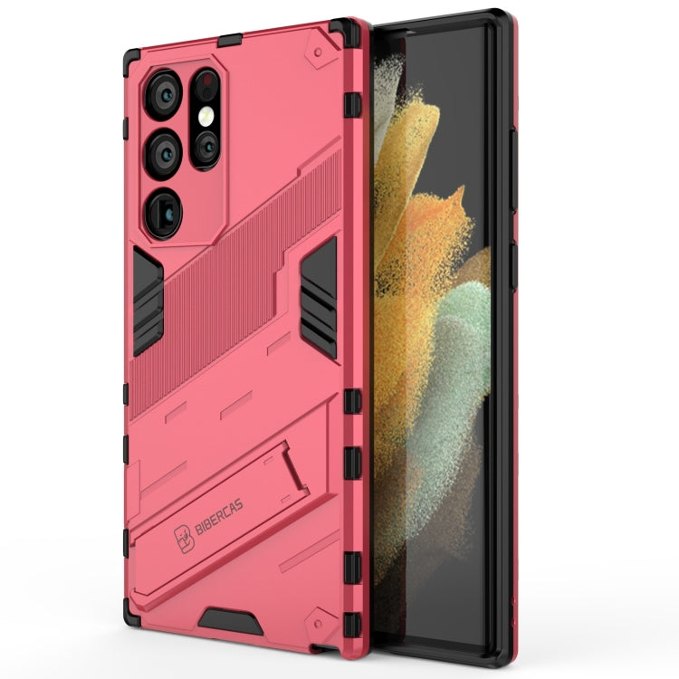 Punk Armor 2 in 1 PC + TPU Shockproof Phone Case with Invisible Holder, For Samsung Galaxy S22+ 5G, For Samsung Galaxy S22 Ultra 5G, For Samsung Galaxy S22 5G