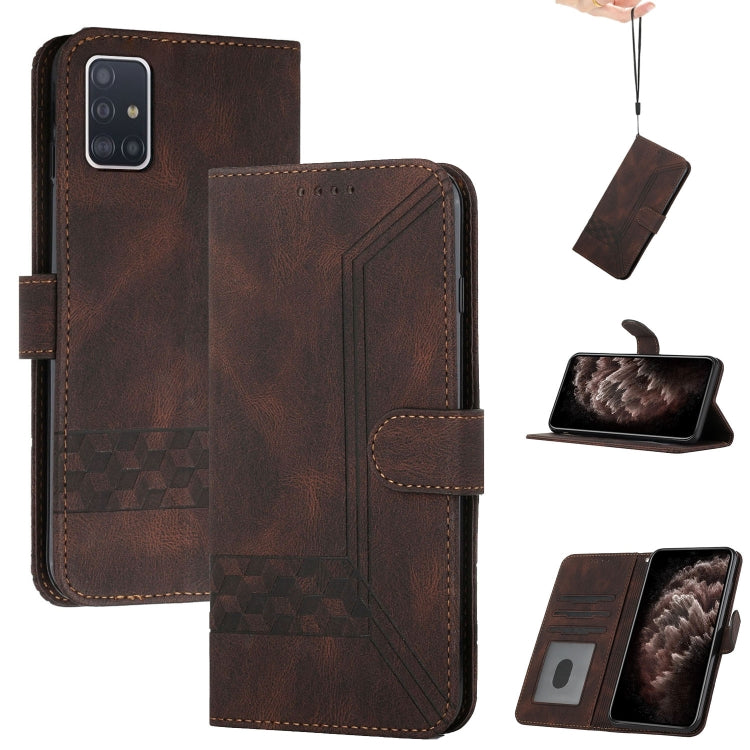 Cubic Skin Feel Flip Leather Phone Case, For Samsung Galaxy A20s, For Samsung Galaxy A21s, For Samsung Galaxy A21 EU Version, For Samsung Galaxy A22 4G, For Samsung Galaxy A22 5G, For Samsung Galaxy A30 / A20, For Samsung Galaxy A31                    ...
